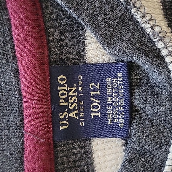 🌺3 for $10 US POLO ASSN Waffle Knit Striped Long Sleeve Tee - Picture 4 of 7